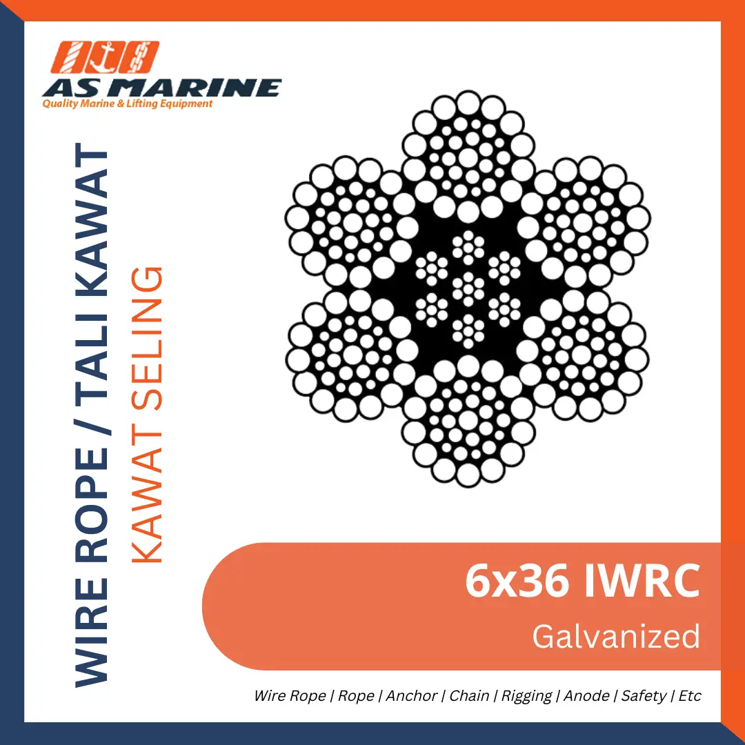 Wire Rope 6x36 (WS) IWRC Galvanized